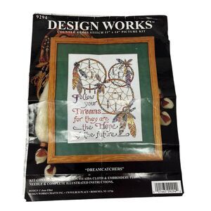 Design Works Counted Cross Stitch  11"x14" Picture‎ Dreamcatcher Pattern ONLY